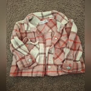 Cute Zara Pink and Red Plaid Jacketute Size 12-18 Months